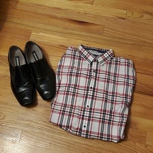 Express button down (red & blue stripes)